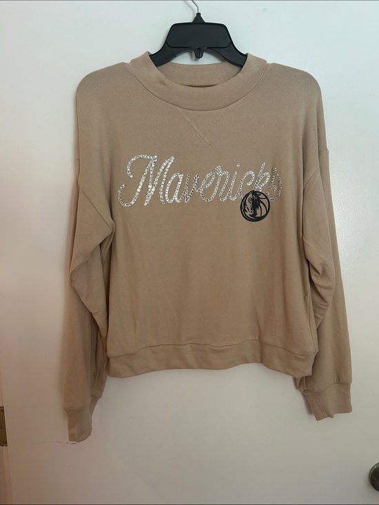 Concepts Sport Sweaters - Custom Bedazzled Dallas Mavericks Concepts Sport Terry Sweatshirt - Size S